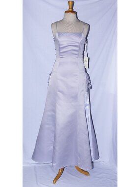 Aspeed #3093 Long Satin Gown With Side Lacing-Size M- LILAC -NWT
